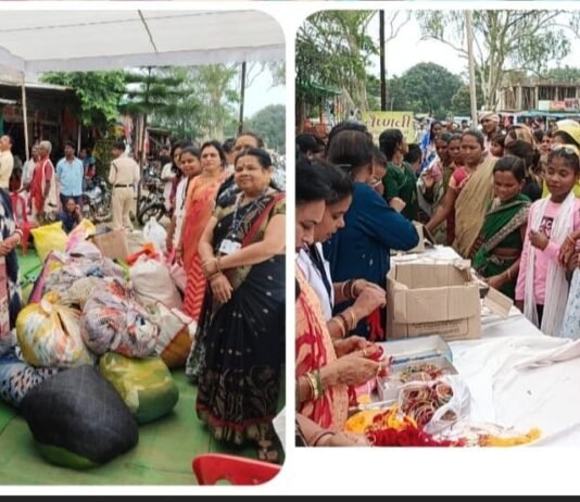 तामिया के आदिवासी बाहुल्य क्षेत्र में राखी, खिलौने, साड़ियों एवं अन्य सामग्री का निशुल्क वितरण